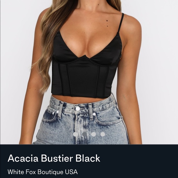 White Fox Boutique Black Acacia Bustier - Picture 1 of 2